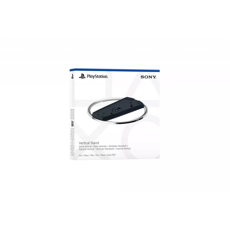 Sony podstawka pionowa, Stand, PlayStation 5 cienki, czarna, chromowana, błyszcząca/matowa, PlayStation 5 cienki, PlayStation 5 cienki Digital Edition, 191 mm