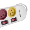 Listwa zasilająca MACLEAN MCE229W — 4 gniazda, 2× USB, kabel 1,5 m, typ F, 10 A, biała