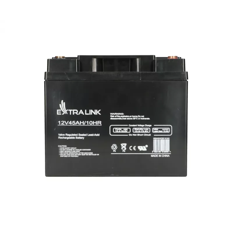 UPS bateria Extralink Accumulator AGM 12V 45Ah — Sealed Lead Acid (VRLA), 1 pc, Czarny