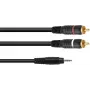 Kabel przejściówka audio Omnitronic jack 3,5 mm na 2×RCA, 6 m, model 30225148
