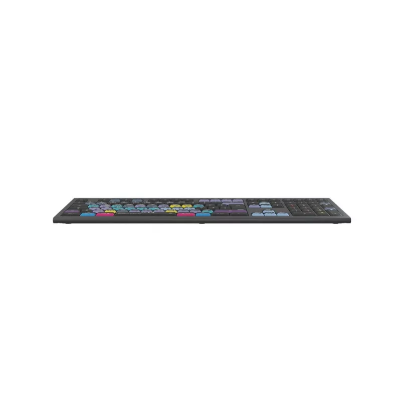 Logickeyboard ASTRA 2 klawiatura DaVinci Resolve do Maca, pełnowymiarowa, przewodowa USB, mechanizm nożycowy, QWERTZ niemiecka, czarna