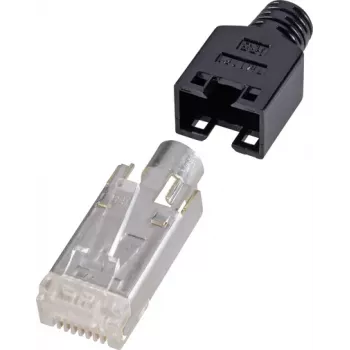 Renkforce H9540.4-10 Złącze przewodowe RJ45 Czarny - Srebrny - Przezroczysty (H9540.4-10)