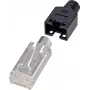 Renkforce H9540.4-10 Złącze przewodowe RJ45 Czarny - Srebrny - Przezroczysty (H9540.4-10)