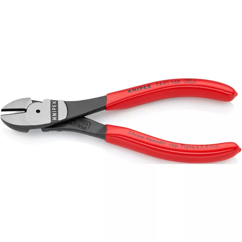 Szczypce boczne Knipex 74 01 160, stal chromowo-wanadowa, rękojeść z tworzywa