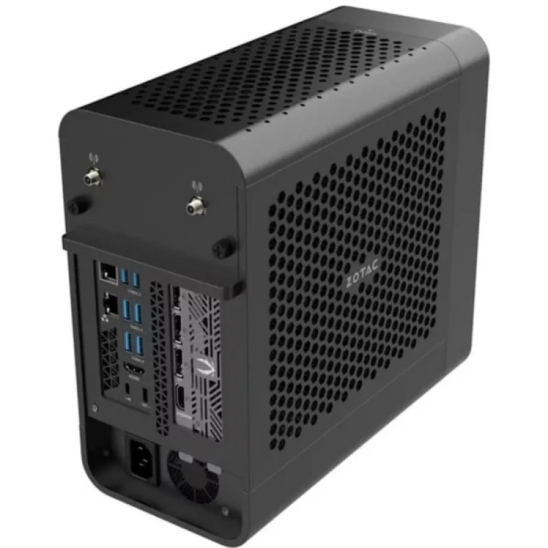 ZOTAC ZBOX MAGNUS ONE EU275070C, Mini-Tower, PC Barebone, DDR5-SDRAM, PCI Express, Serial ATA III, Wi-Fi 7 (802.11be), 500 W