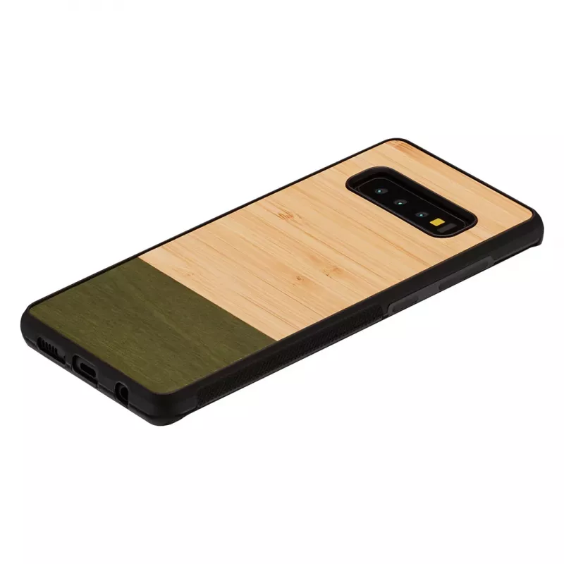 Etui na smartfona man and wood dla Samsung Galaxy S10 Plus — bambusowy las czarny