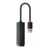 Baseus Lite Series adapter USB do RJ45, 100 Mb/s (czarny)