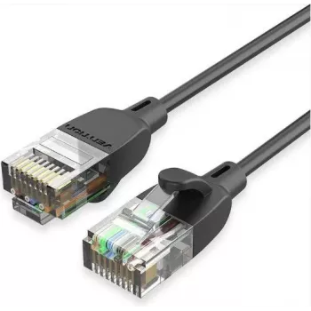 Kabel sieciowy Vention IBIBG Cat6A UTP cienki kabel krosowy, 1,5 m, czarny