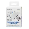 Hub USB 3.0 4-portowy, srebrny