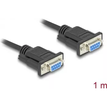 DeLOCK 86823 Kabel szeregowy Czarny 1 m DB-9
