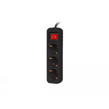Przedłużacz zasilający Lanberg PS1-03F-0150-BK 1,5 m 3 gniazda AC wewnętrzny czarny