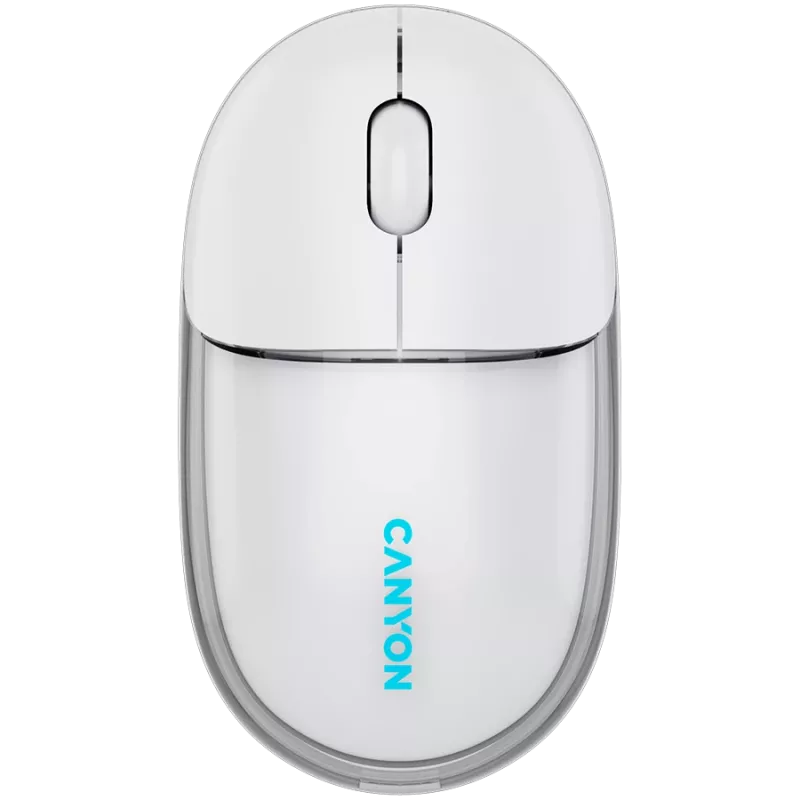 Mysz CANYON OnClick 24 BT/bezprzewodowa przezroczysta/biała