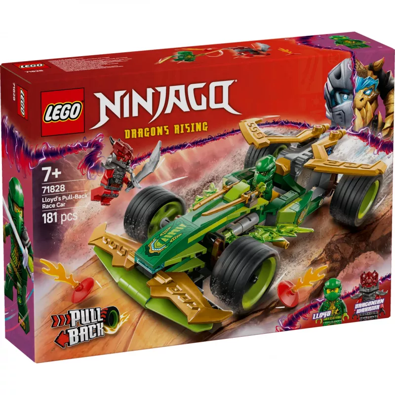 Zestaw konstrukcyjny LEGO NINJAGO Lloyd's Action Speedster 71828, 181 elementów, 2 minifigurki, wiek 7+