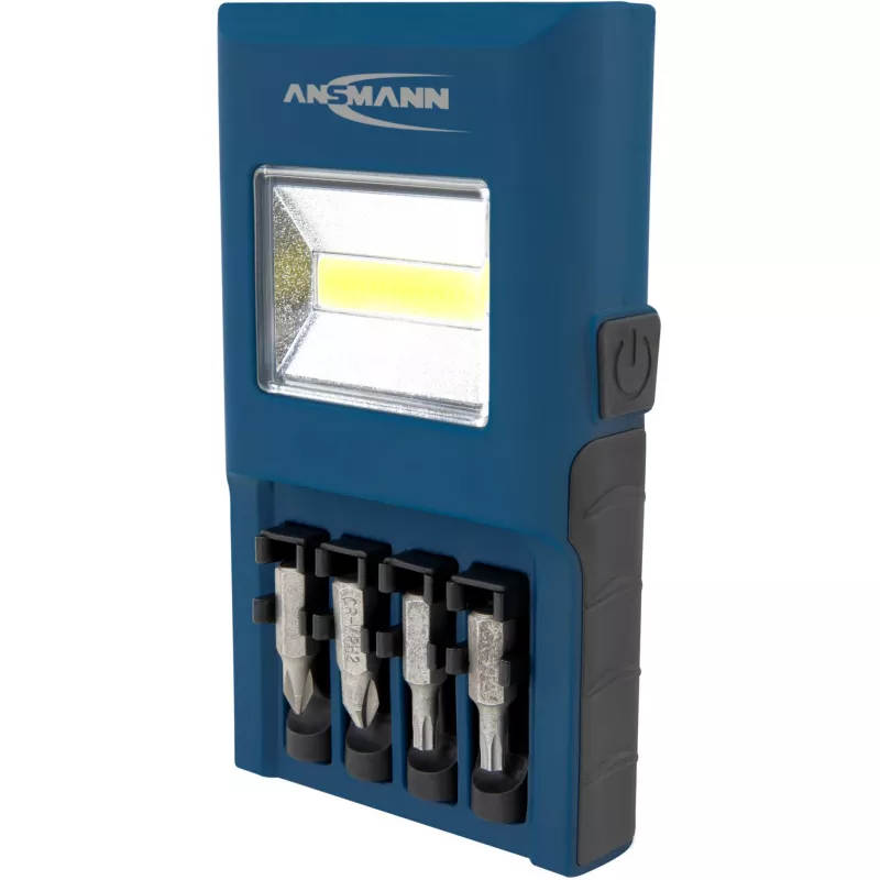 Lampa robocza ANSMANN WL180B z uchwytem na bity, niebieska