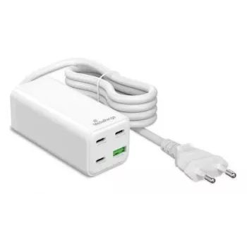 Ładowarka sieciowa MediaRange MRMA124 100 W AC, 3x USB-C, wejście 100–240 V, kabel 1,5 m, biała