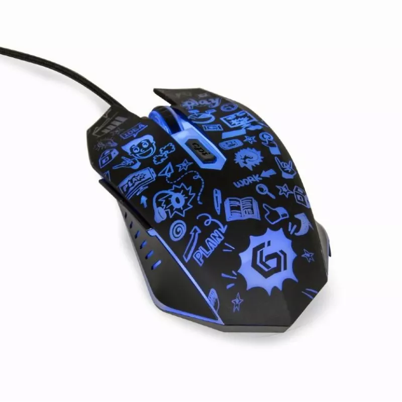 Mysz USB optyczna CZARNA/MUS-6B-GRAFIX-01 Gembird