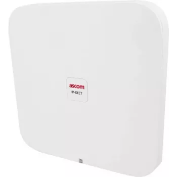 ASCOM IPBS3-A5 - Punkt dostępowy IP DECT (4-kanałowy | Interfejs radiowy DECT GAP/CAP | Antena wewnętrzna) - w kolorze białym (IPBS3-A5)