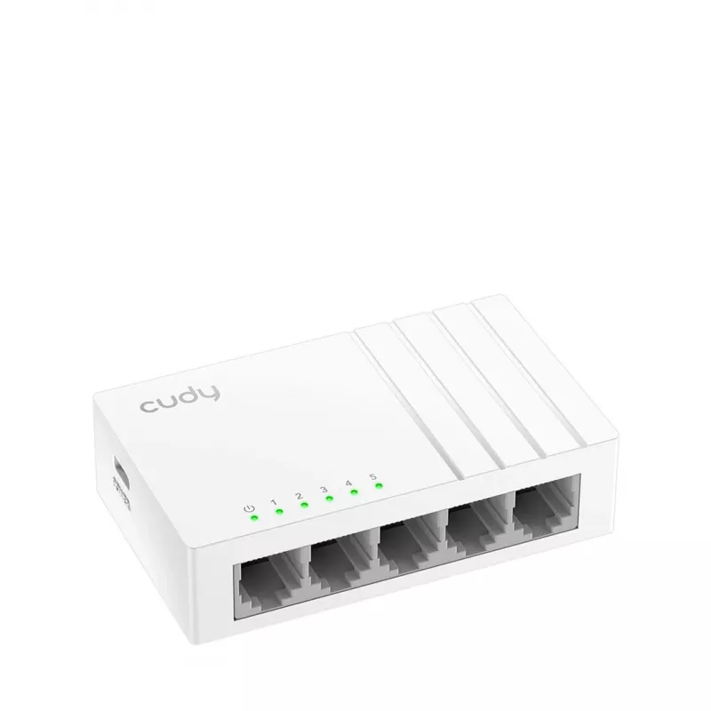 Przełącznik sieciowy Cudy GS105U — Niezarządzalny 5-portowy Gigabit Ethernet (10/100/1000), biały, 5 V