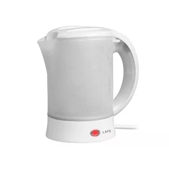 Czajnik elektryczny LAFE LAFCZA45865, stal nierdzewna, 0,6 l, 600 W, jasnoszary, zawiasowa blokowana pokrywa