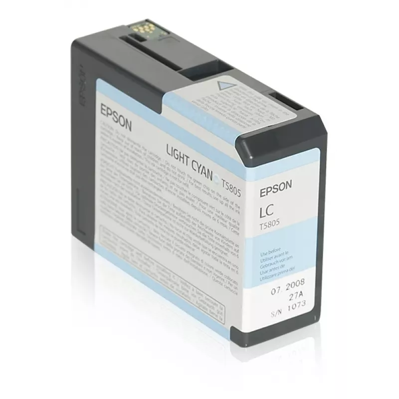 Epson Singlepack Light cyjan T580500, Jasny cyjan, Atrament pigmentowy, 80 ml, 1 szt., Pojedynczy pakiet