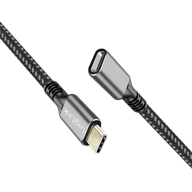 Przedłużacz USB 3.2 Gen2 Type-C żeński na męski, PD, 1m