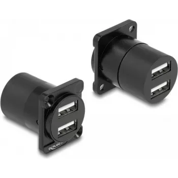 DeLOCK Moduł D-Type USB 2.0 Typ-A 2 x żeński do 2 x żeński