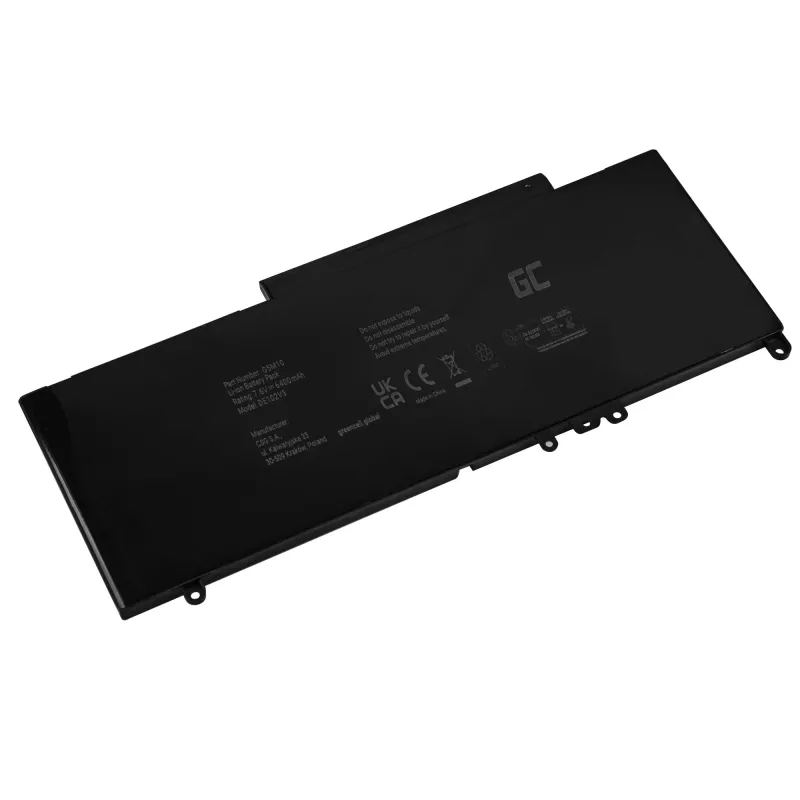 Bateria zielony Cell DE102V3 do DELL Latitude E5250 E5450 E5550, 7.6V 6200mAh LiPo, czarna