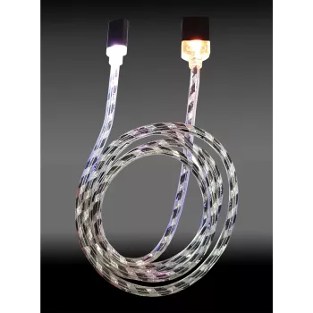 Przewód LC-POWER USB-Micro-1M-8 1m czarno-srebrny, USB A na Micro-USB (LC-C-USB-MICRO-1M-8)