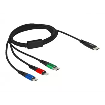 Kabel ładujący DeLOCK 3 w 1 USB Type-C na Lightning Micro USB 1 m