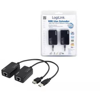 LogiLink® UA0021D Przedłużacz liniowy USB przez CAT5/6 do 60m