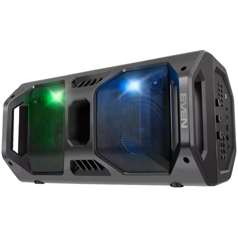Głośnik SVEN PS-600, czarny (50W, TWS, Bluetooth, FM, USB, microSD, wyświetlacz LED, 4000mAh)