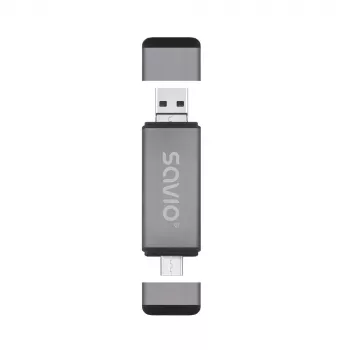 Czytnik Kart SD 3w1, USB-C + USB-A 2.0 + Micro USB