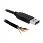 Kabel USB DeLOCK USB2.0/TTL 6 1,8 m czarny