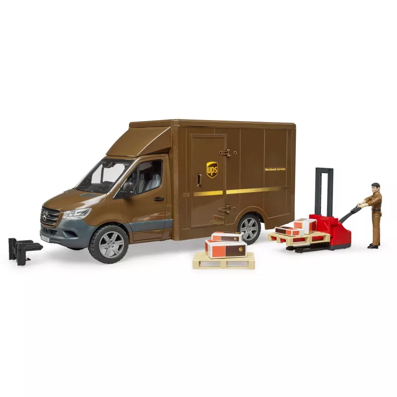 Model ciężarówki dostawczej BRUDER 02678 wstępnie zmontowany 1:16
