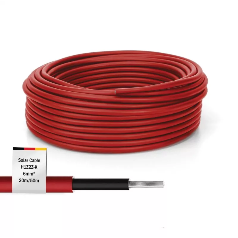 Kabel Digitus DK-SCIC6R-0200 20m 6mm² Czerwony Odporny na UV 1500V DC