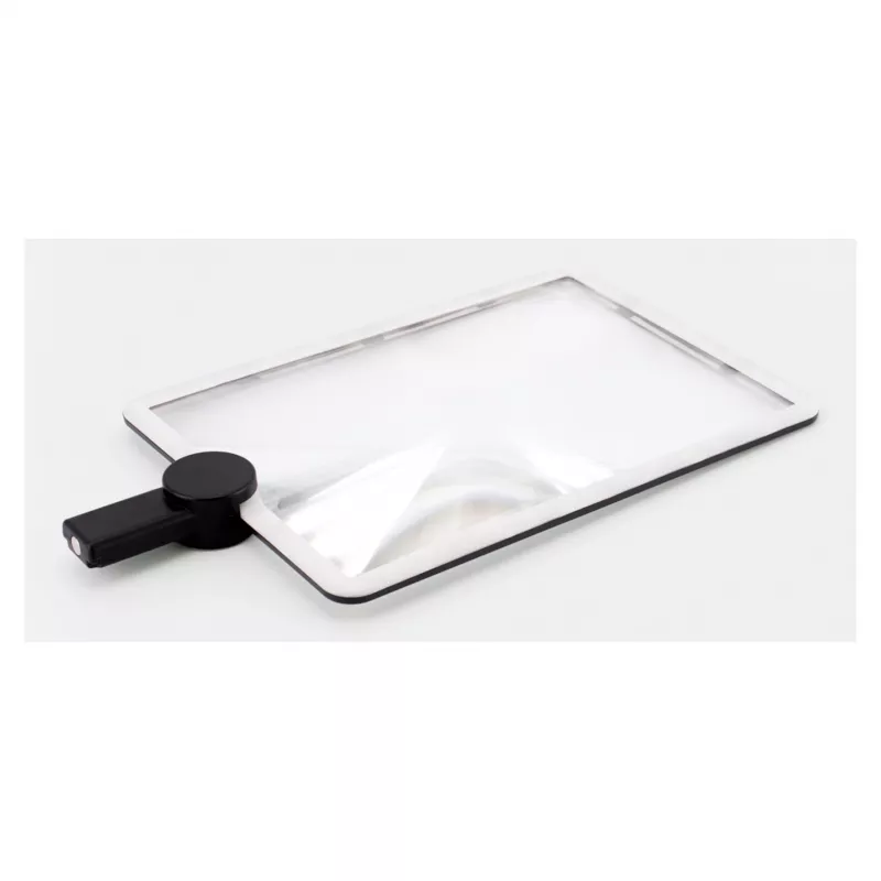 Ręczna lupa LED RealPower HL-1, powiększenie 5×, zasilana bateriami (5 V, 1 A)