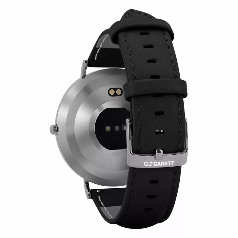 Smartwatch Garett Verona srebrno-czarny skórzany VERONA_SREB_CZARN_SKOR Garett