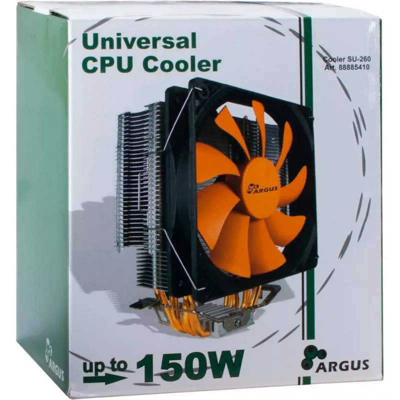 Inter-Tech Argus SU-260 - procesor - Chłodzenie - 12 cm - LGA 1150 (Socket H3) - LGA 1151 (Socket H4) - LGA 1155 (Socket H2) - LGA 1156 (Socket H) - LGA 775... - AMD A - Intel® Celero