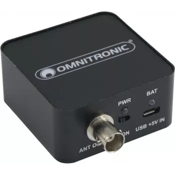 Wzmacniacz antenowy Omnitronic AAB-10 — aktywny przedwzmacniacz antenowy zasilany bateriami