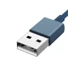 Kabel USB 3w1 Baseus Superior Series, USB na micro USB / USB-C / Lightning, 3,5 A, 1,5 m (niebieski)