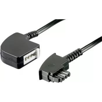 Basetech Telefon (analog) Kabel przedłużający [1x wtyk TAE-F – 1x gniazdo TAE-F] 6,00 m czarny (BT-1602117)