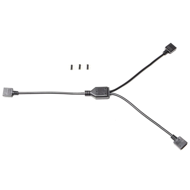 Kabel rozdzielacz RGB EK Water Blocks Loop D-RGB 2-Way czarny 5V