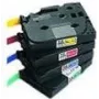 Taśma do etykieciarki Brother z laminatem błyszczącym - 12 mm, czarny/żółty TZ