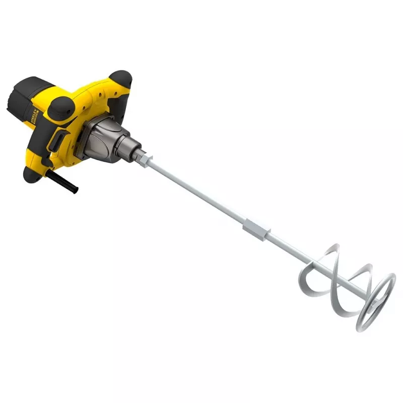 Ręczny mieszadło elektryczne STANLEY FME190 — 1600W, 2-biegowe, wrzeciono M14, przewód 4 m, 180–750 obr./min, 80 N·m, 2 ergonomiczne uchwyty
