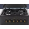 Kuchenka gazowo-elektryczna MPM MPM-56-KRM-13, 4 strefy gotowania, piekarnik elektryczny 58 L, pokrętła mechaniczne, czarna