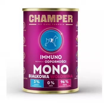 CHAMPER Immuno Monoprotein Beef - mokra karma dla psów - 400g
