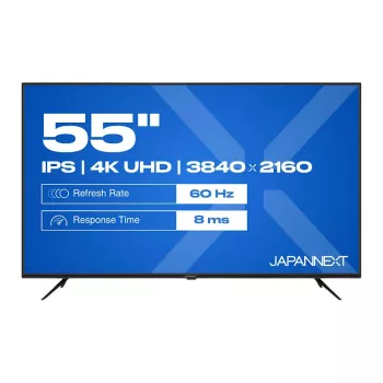 139,0cm/55 (3840x2160) JAPANNEXT JN-IPS550UHD60F 16:9 IPS 60Hz HDMI USB WLAN Speaker Black