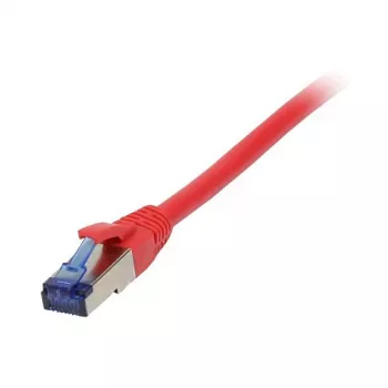 Kabel krosowy RJ45 - CAT6A 500MHz - 0,15m - czerwony - S-STP (S/FTP) - TPE/LSZH (Superflex) - AWG26 - Synergy