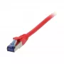 Kabel krosowy RJ45 - CAT6A 500MHz - 0,15m - czerwony - S-STP (S/FTP) - TPE/LSZH (Superflex) - AWG26 - Synergy