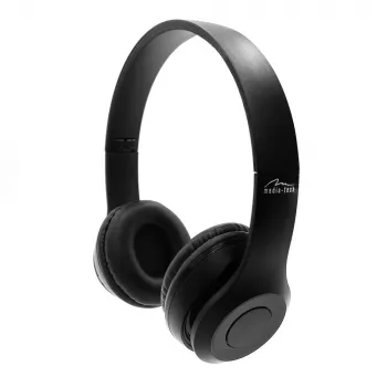 Słuchawki bezprzewodowe MEDIA-TECH EPSILION BT MT3591 Bluetooth 4.2 Mikrofon Radio FM Czarny